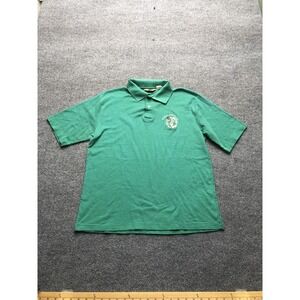 Vintage Boston Celtics Shirt Polo Mens Green NBA Basketball Logo 7 90s